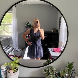 Navy blue striped dress